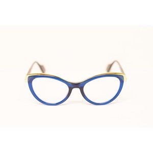 24K Gold Ladies Blue Cat's Eye Optical Eyewear - Delixs Desire DX301C 01-M VP00